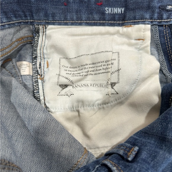 Banana Republic Low Rise Faded Skinny Blue Jeans Size 25 - Picture 4 of 5